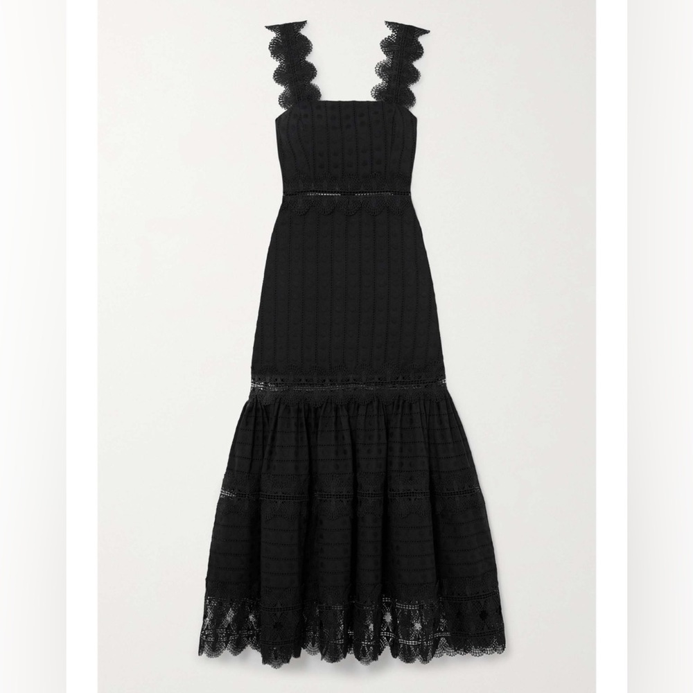 Waimari Core Ibiza Cotton Tiered Black Cotton Maxi Dress Size XL NWT